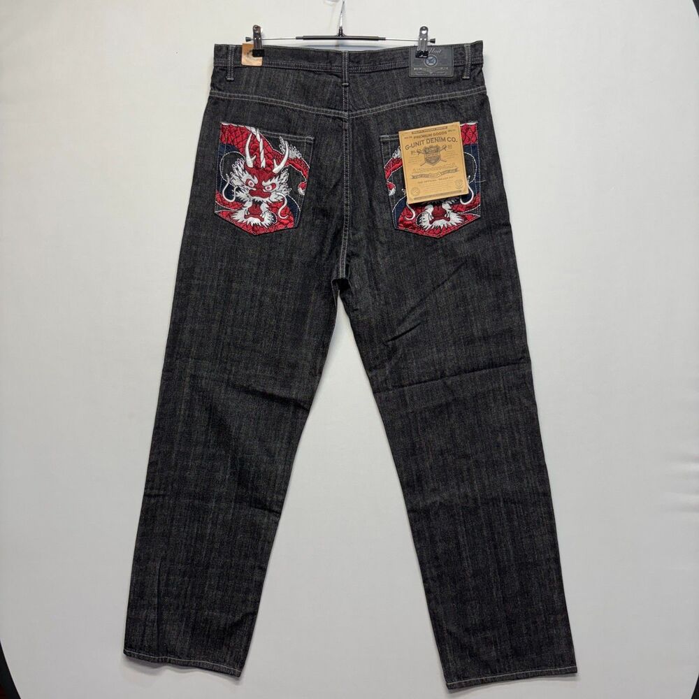 NWT G-Unit Heavy Weight Denim Men Size 38x34 Baggy Hip Hop Jeans Y2K  D117 -15